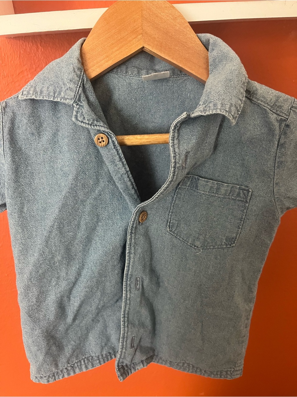 Carter's Light Blue Denim Button-Down Shirt